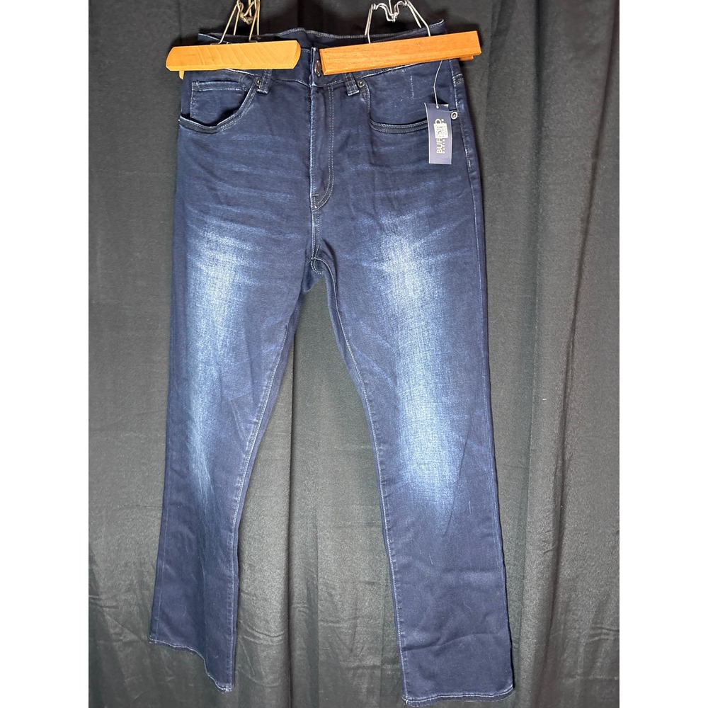 Buffalo David Bitton Straight Six Mens Jeans 34x32 Deep Indigo BM20457 NWT